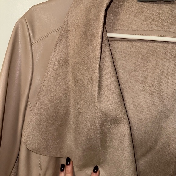 Bagatelle Beige Faux Leather Jacket - Picture 4 of 7